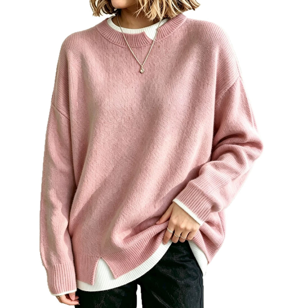 Strickpullover im Color-Blocking-Design