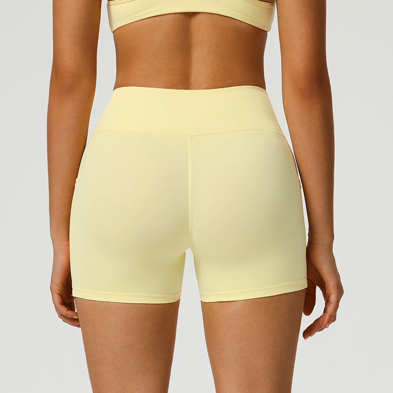 High-Waist Yoga Shorts mit Po-Lifting-Effekt