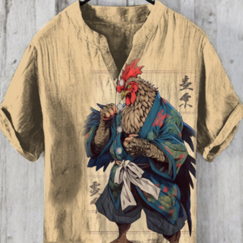 Sommerliches Herren-Shortshirt mit Blumenmuster – Bild 2 | LuxeStyle