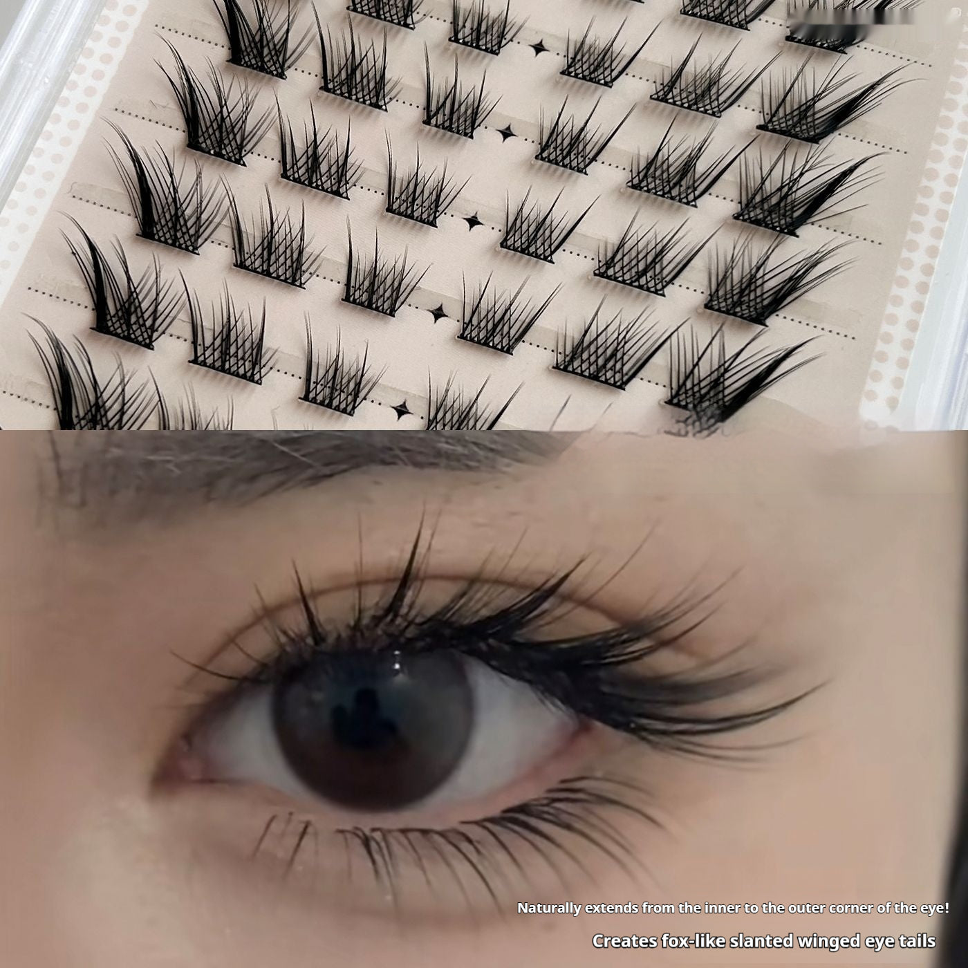 Falsche Wimpern, selbstklebend, natürlich gewellt