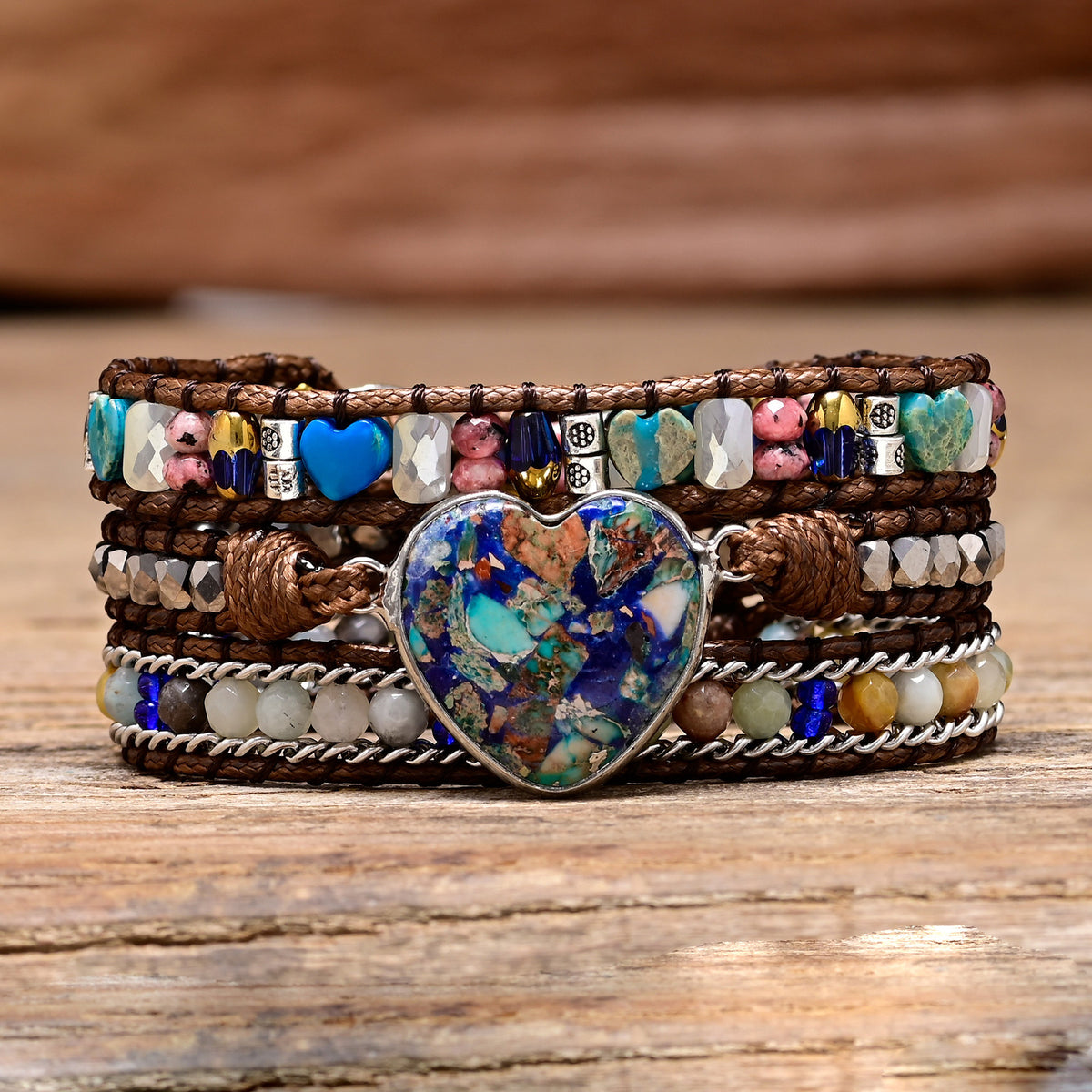 Ombre Herz-Armband mit Silber-Akzenten | LuxeStyle