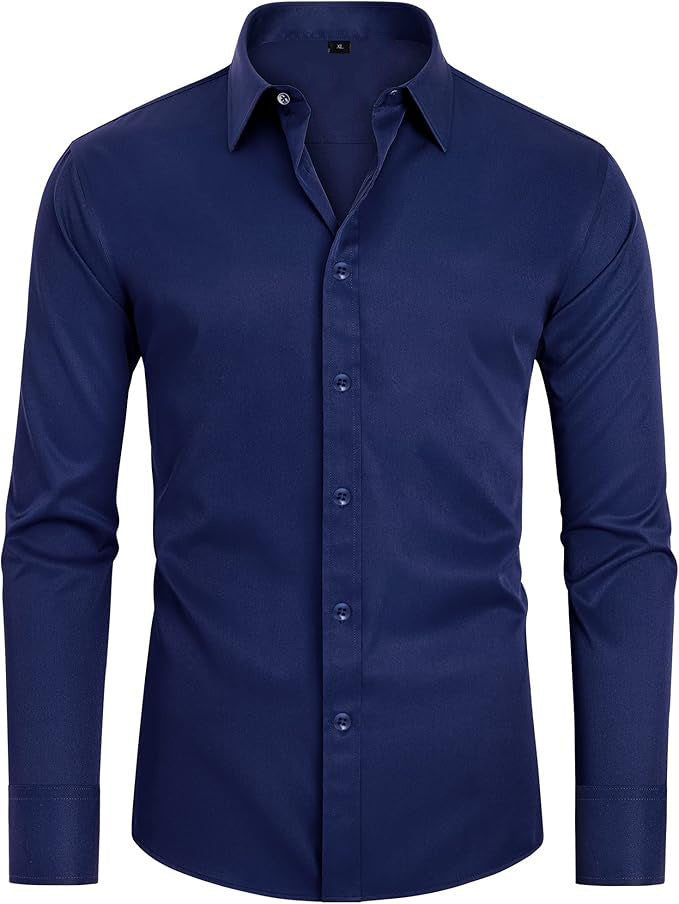 Langarm-Business-Hemd – natürliche Farbe – Bild 3 | LuxeStyle