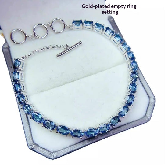 Armband mit London Blautopas & 925er Silber – Bild 9 | LuxeStyle