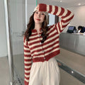 Kurzer Strick-Cardigan mit Knopfleiste – Bild 5 | LuxeStyle