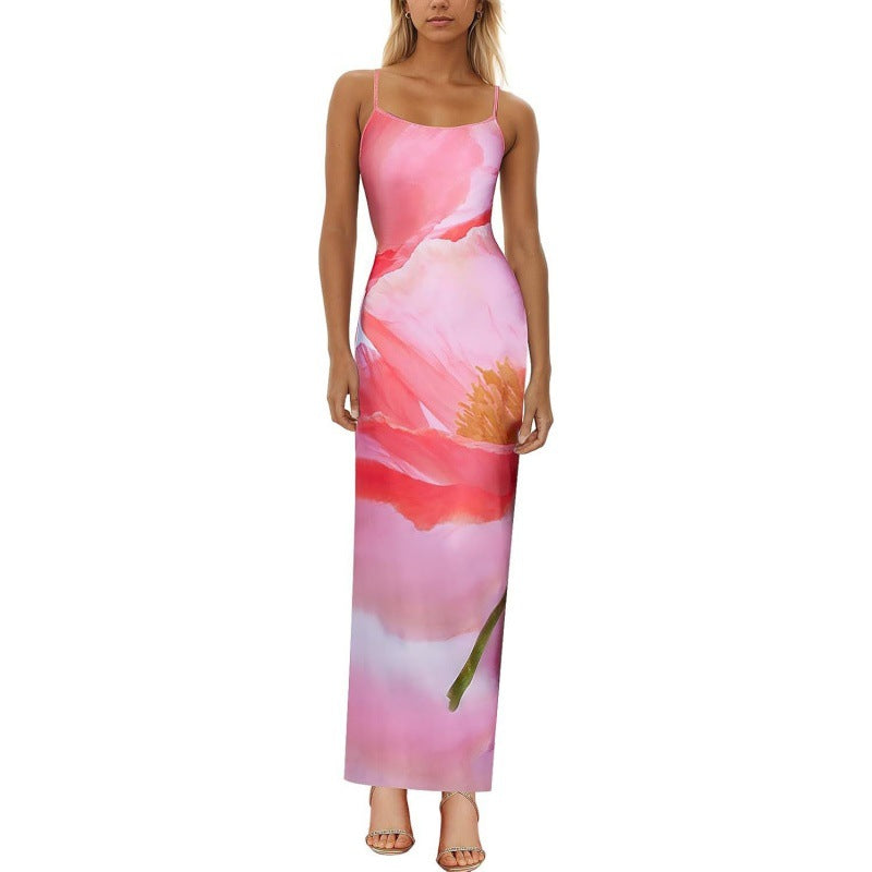 Bodycon Trägerkleid mit Blumenmuster – Bild 12 | LuxeStyle