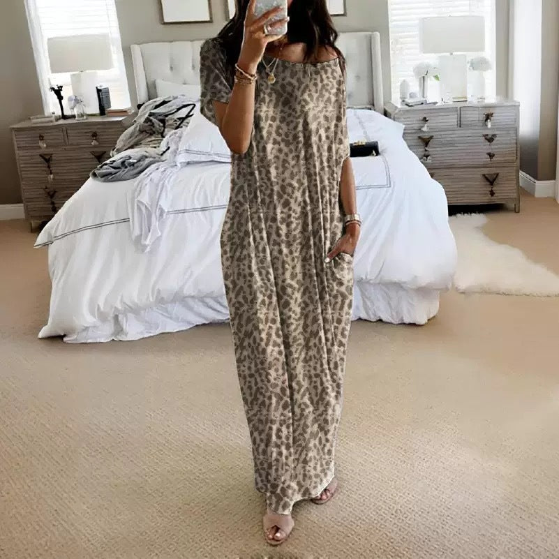 Elegantes Maxikleid mit kurzen Ärmeln – Bild 5 | LuxeStyle