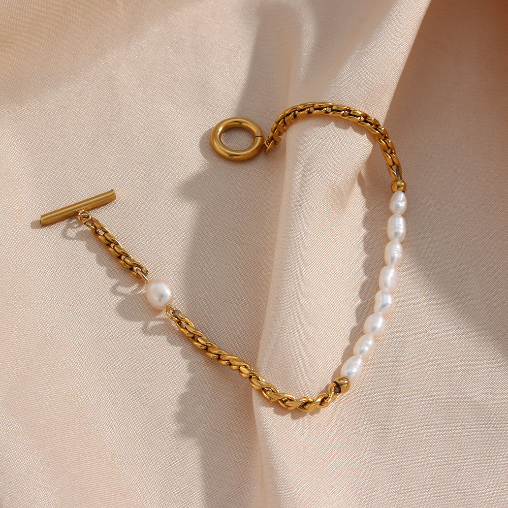 Geflochtenes Armband mit Perle – Bild 4 | LuxeStyle