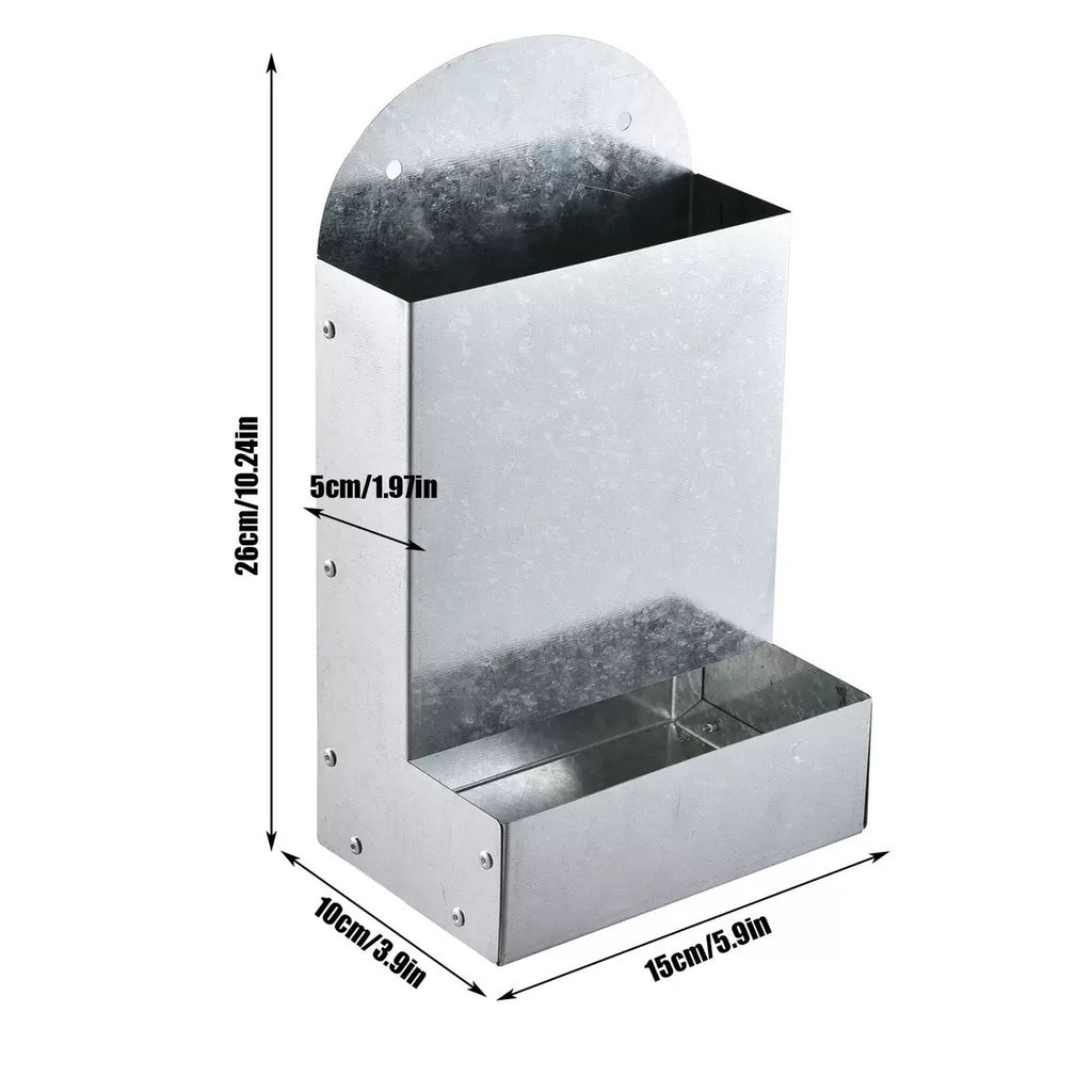 Futtertrog aus Metall für diverse Kleintiere