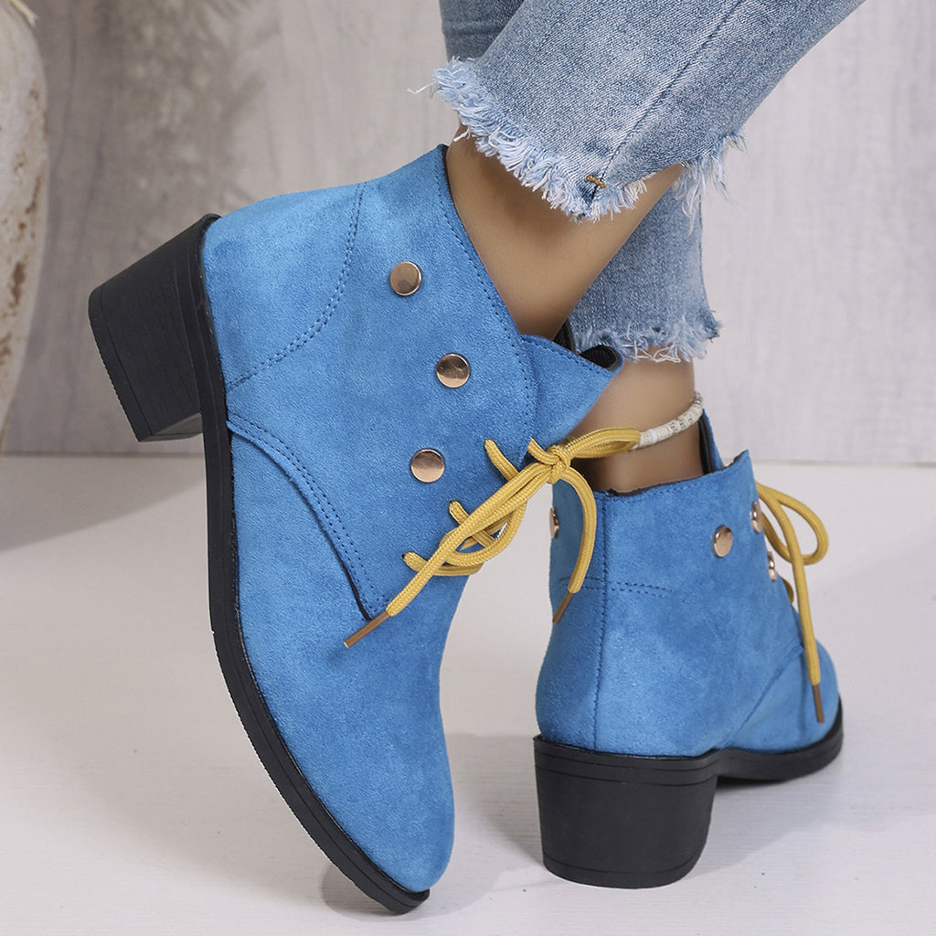 Grosse Chunky-High-Absatz Stiefel