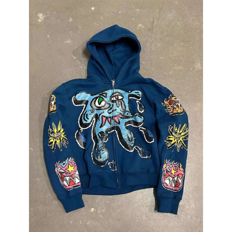 Monster-Print-Hoodie
