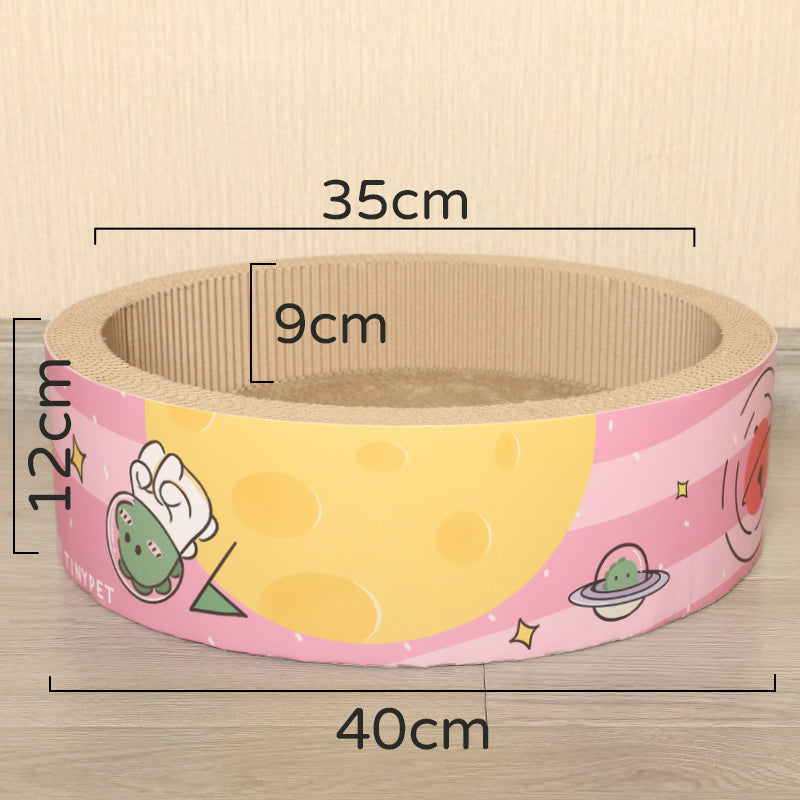 Runde Katzenkratzschale aus Wellpappe – Bild 4 | LuxeStyle
