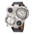 Kompass Quarz-Uhr Zwei Zeitzonen | LuxeStyle