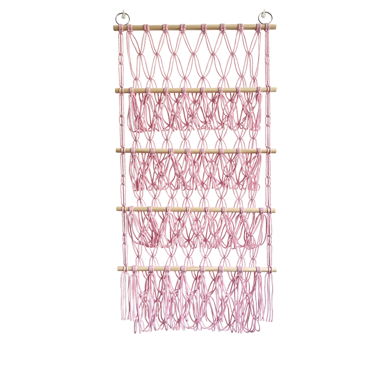 4-Lagen Holzstab-Organizer mit Netztaschen – Bild 6 | LuxeStyle