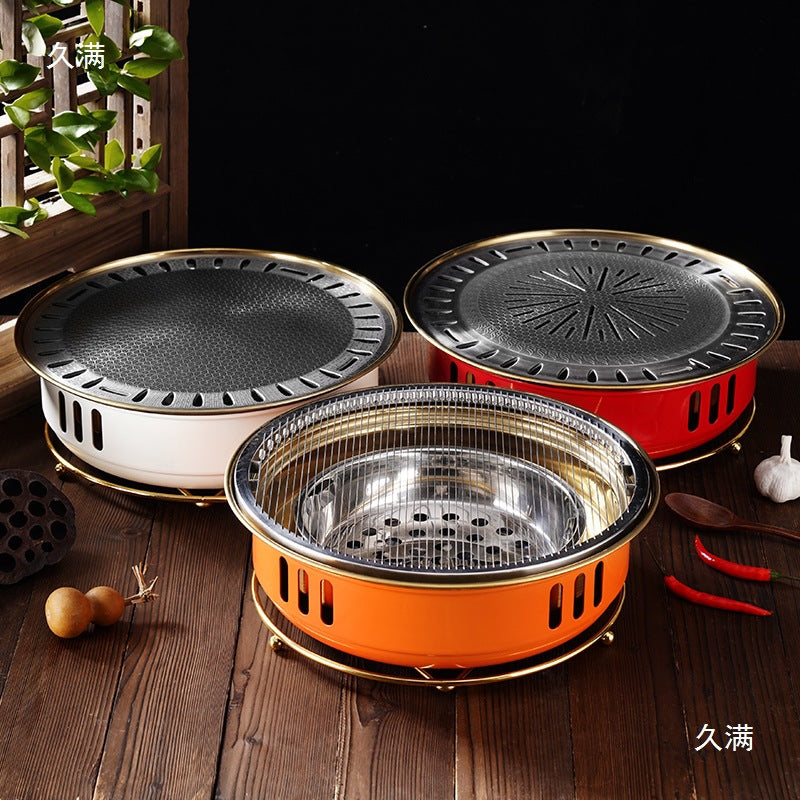 Runder Holzkohle-Grill für Zuhause & Gastro