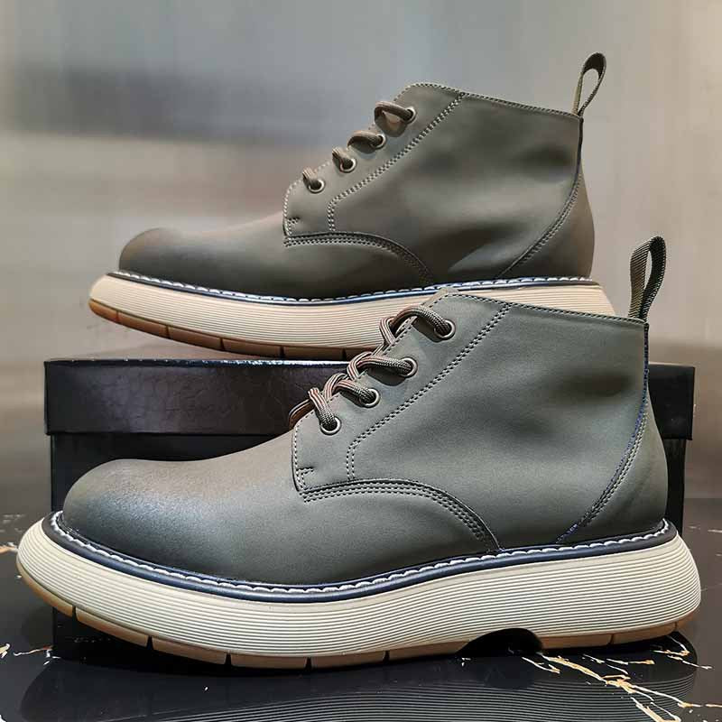 Warme High-Top Lederschuhe aus Rindsleder – Bild 2 | LuxeStyle