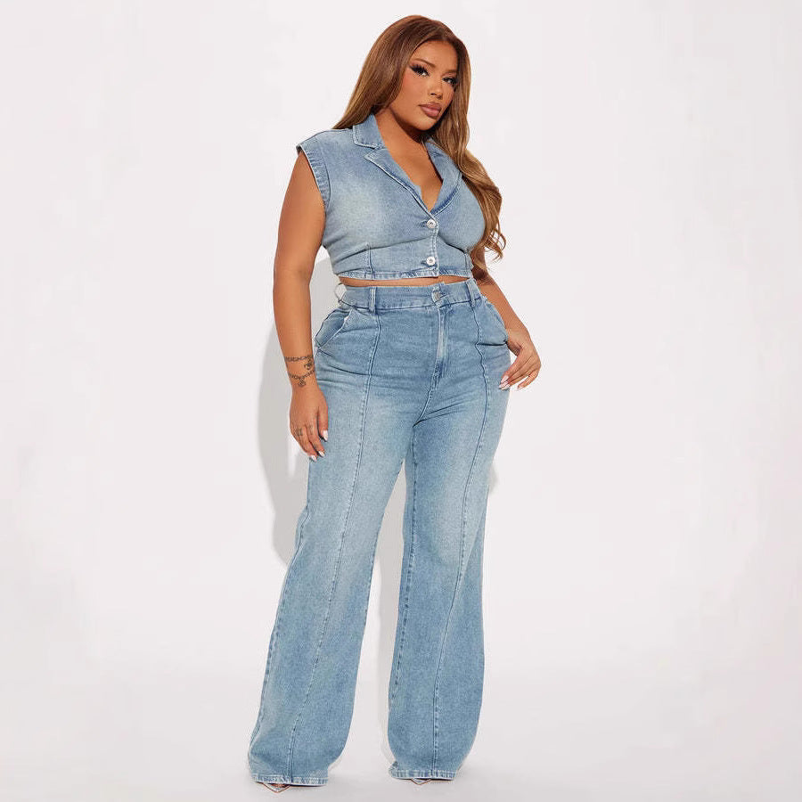 Straight-Leg Jeans im Street-Style