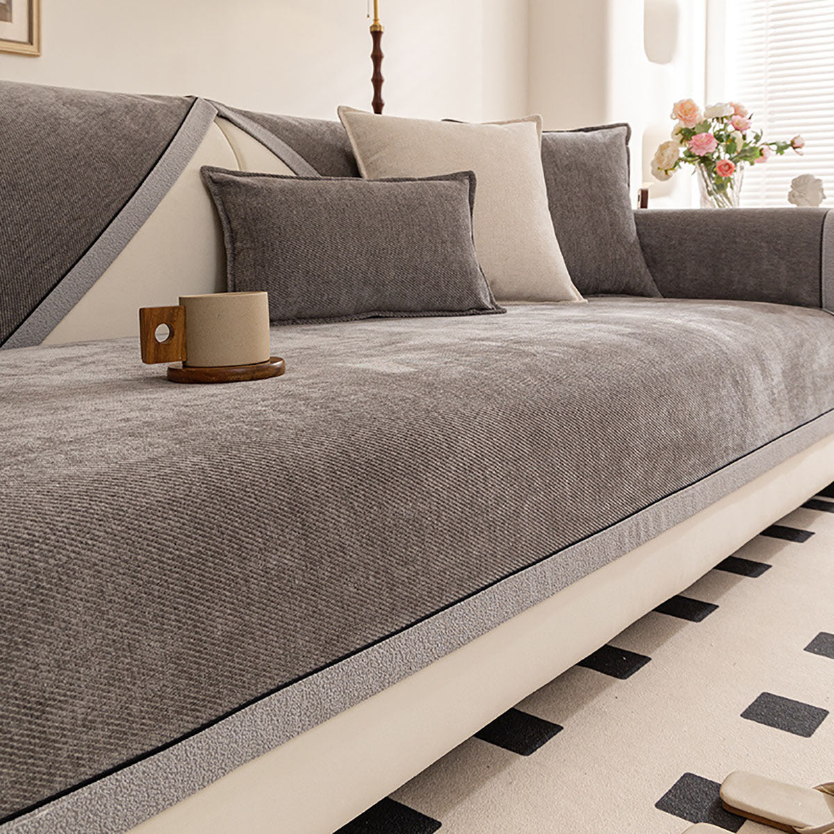 Sofakissen 70×70 cm Chenille rutschfest – Bild 3 | LuxeStyle