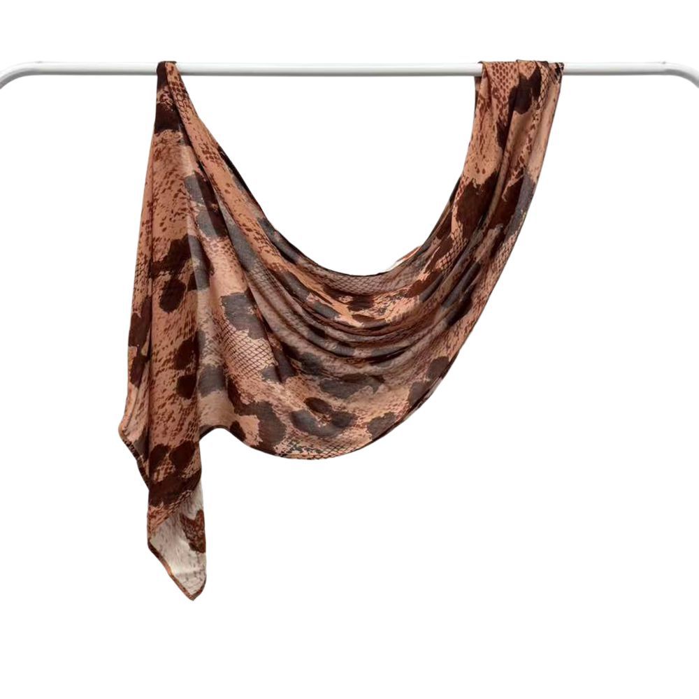 Kopftuch aus Modal-Baumwolle mit Marmor-Print – Bild 2 | LuxeStyle