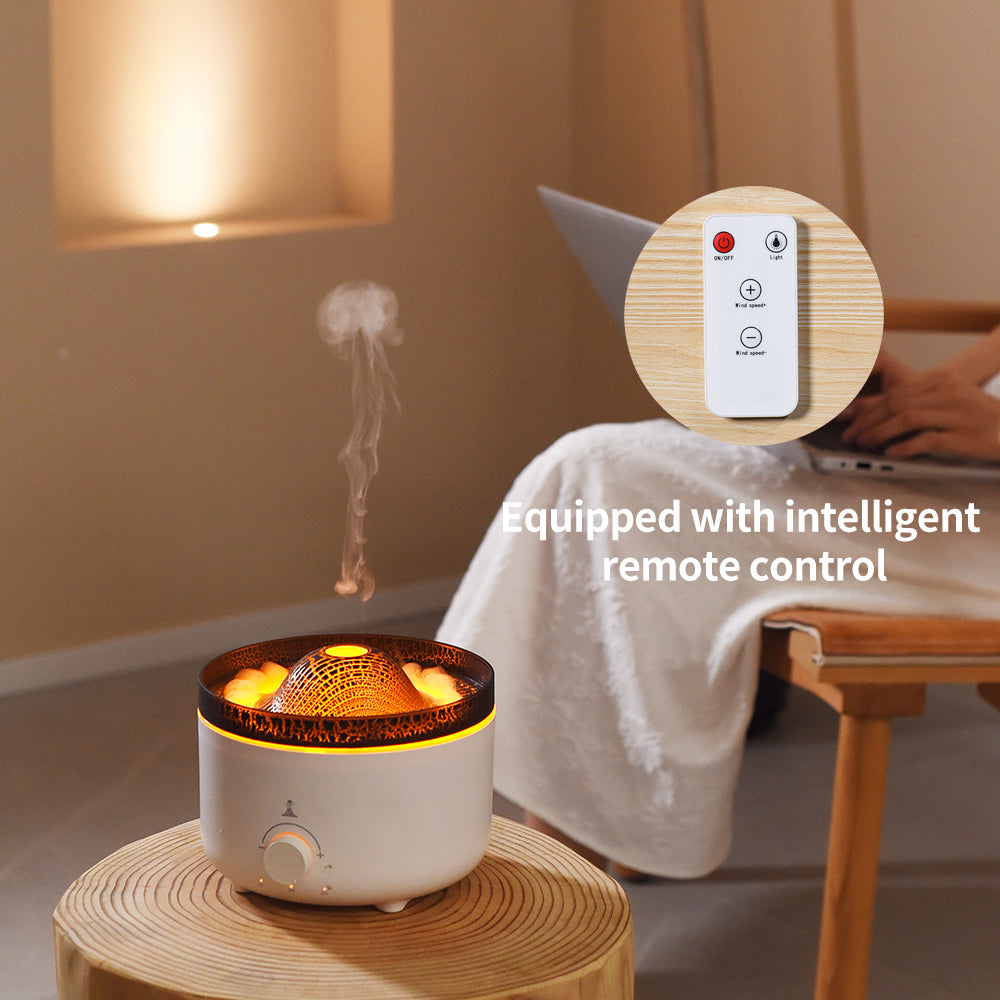 Flammen-Vulkan-Luftbefeuchter mit Aroma-Diffusor