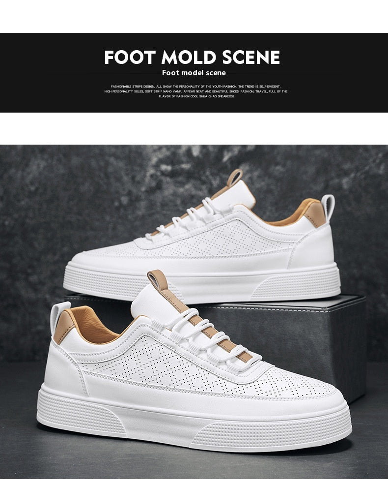 Schlichte weisse Sneaker mit dickem Boden – Bild 2 | LuxeStyle