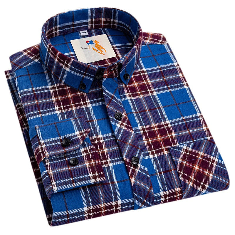 Herren Flanellhemd Kariert – Slim Fit – Bild 4 | LuxeStyle