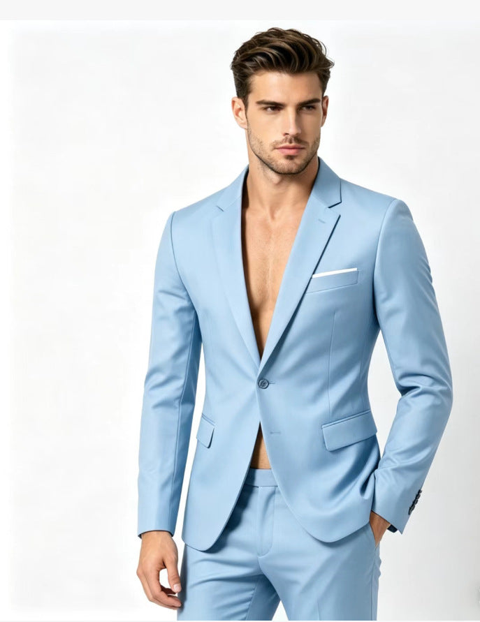 Herren Slim-Fit Anzug für Business und Freizeit