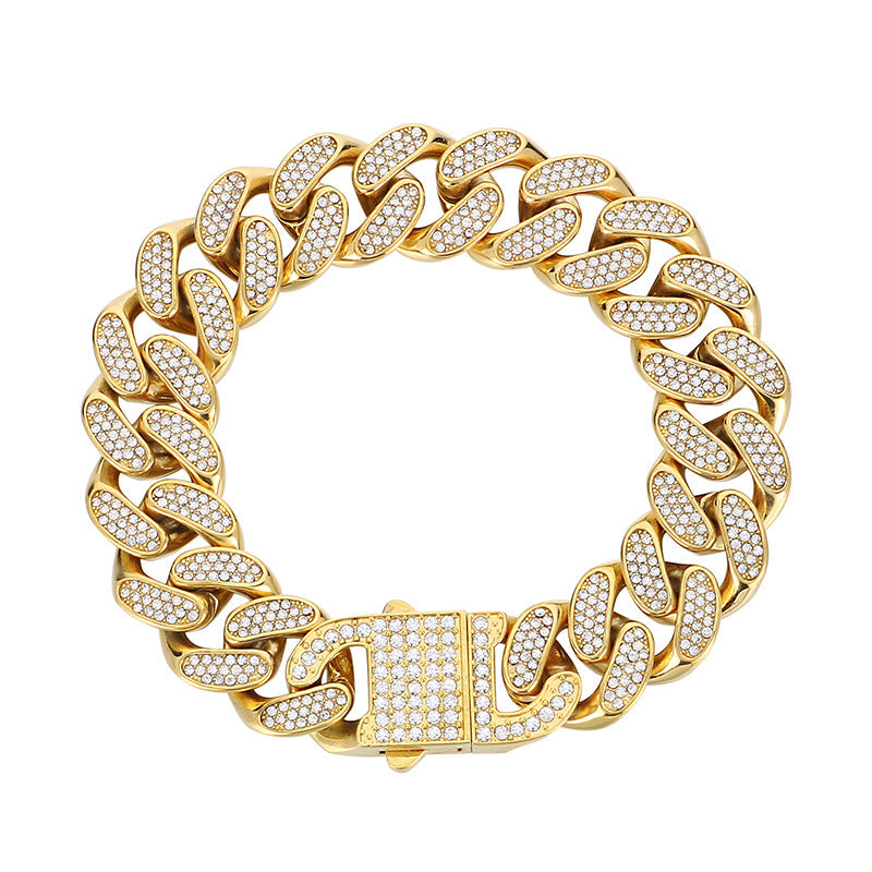 Hip-Hop Cuban-Link Halskette und Armband für Herren – Bild 3 | LuxeStyle