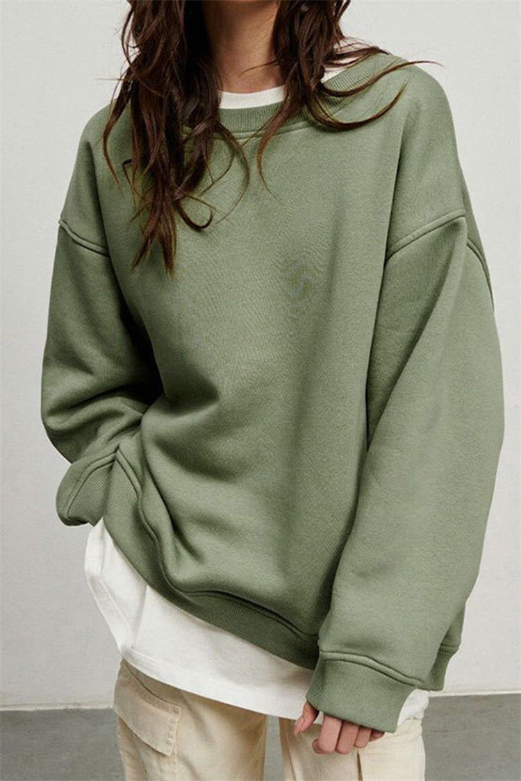 Weitenfreundlicher Rundhals-Hoodie