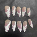 Mandel French Manicure – Advanced · Press-on-Nägel | LuxeStyle