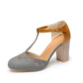 High-Heel Sandalen mit Schnalle und Blockabsatz