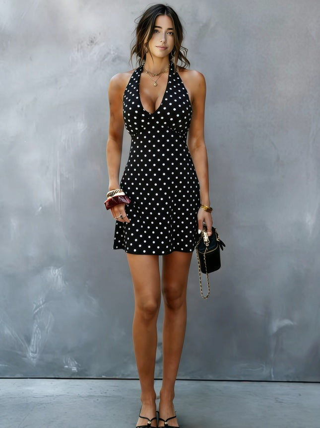 Sexy Neckholder-Minikleid mit Polka-Dots – Bild 8 | LuxeStyle