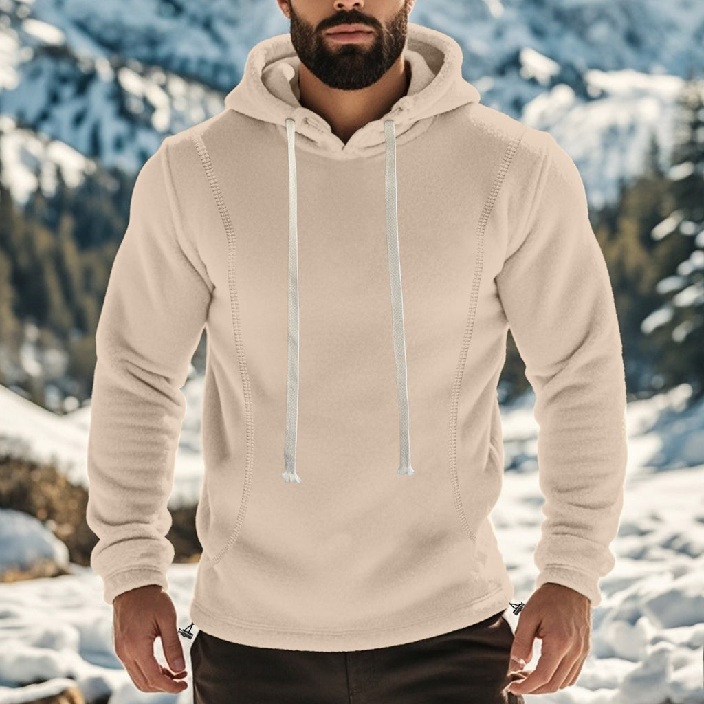 Herren Fleece Hoodie Langarm