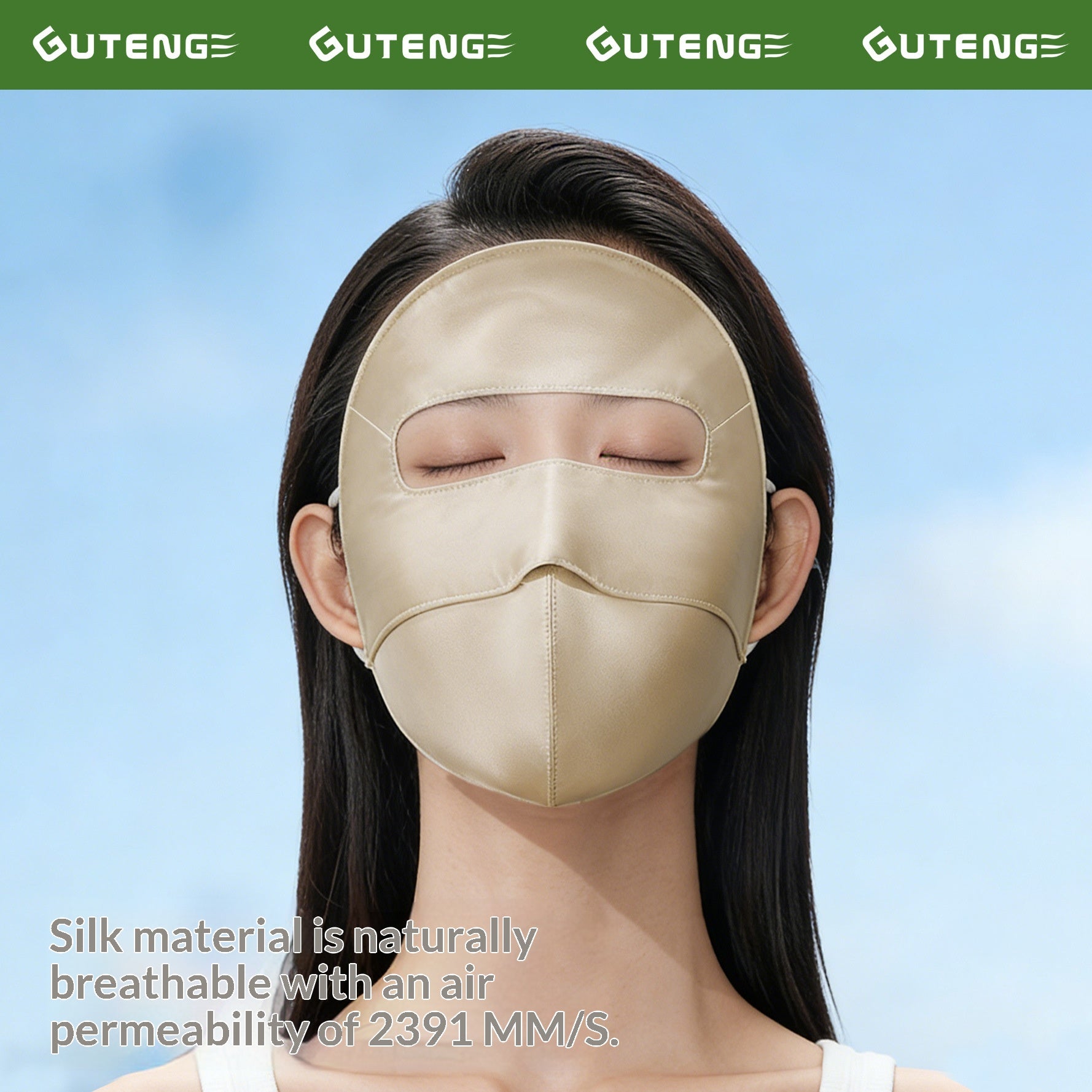 UV-Schutz Gesichtsmaske aus Maulbeerseide