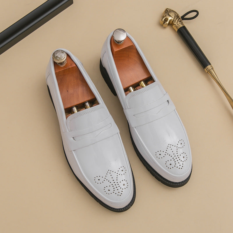 Herren Business-Casual Lederschuhe glänzend