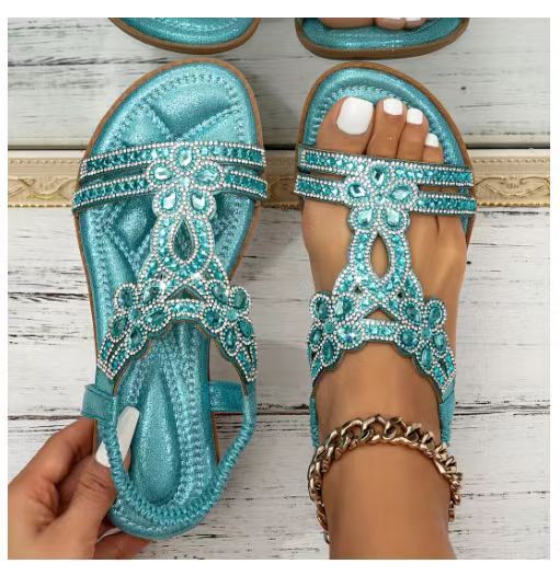 Keile-Sandalen mit Blumen-Design – Bild 5 | LuxeStyle