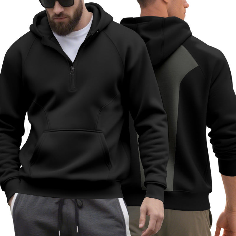 Herren Fleece Kapuzenjacke mit Reissverschluss
