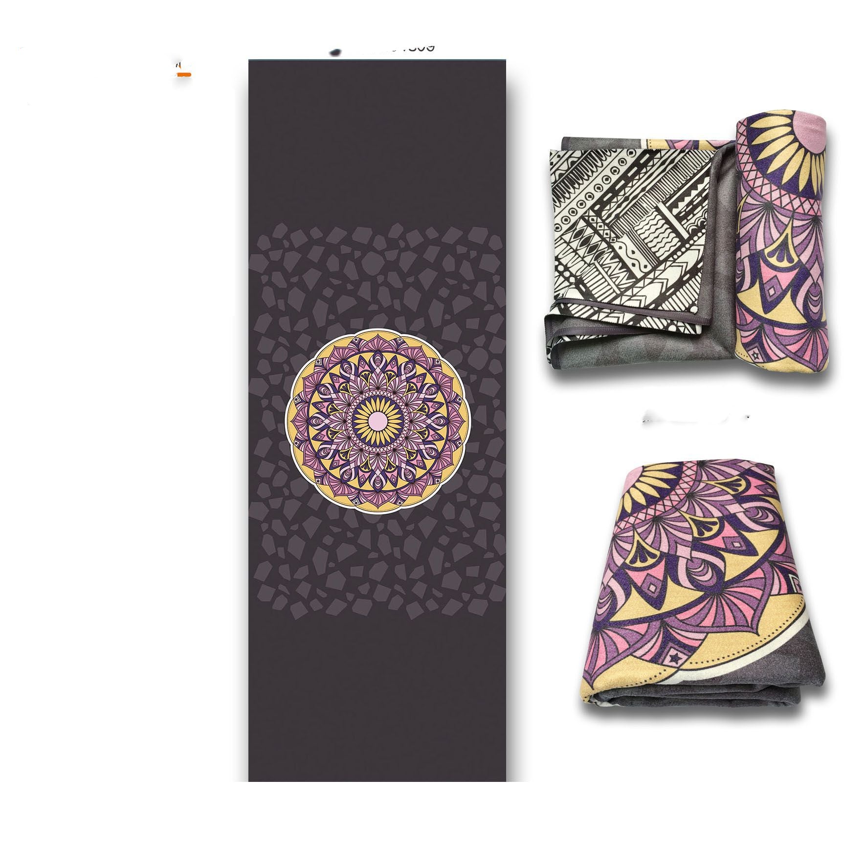 Yogamatten-Handtuch mit Mandala-Design