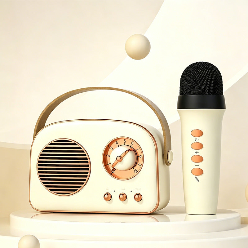 Mini Karaoke Maschine mit kabellosen Mikros