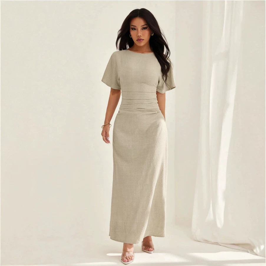 Elegantes Sommerkleid mit Prinzessinnenärmeln