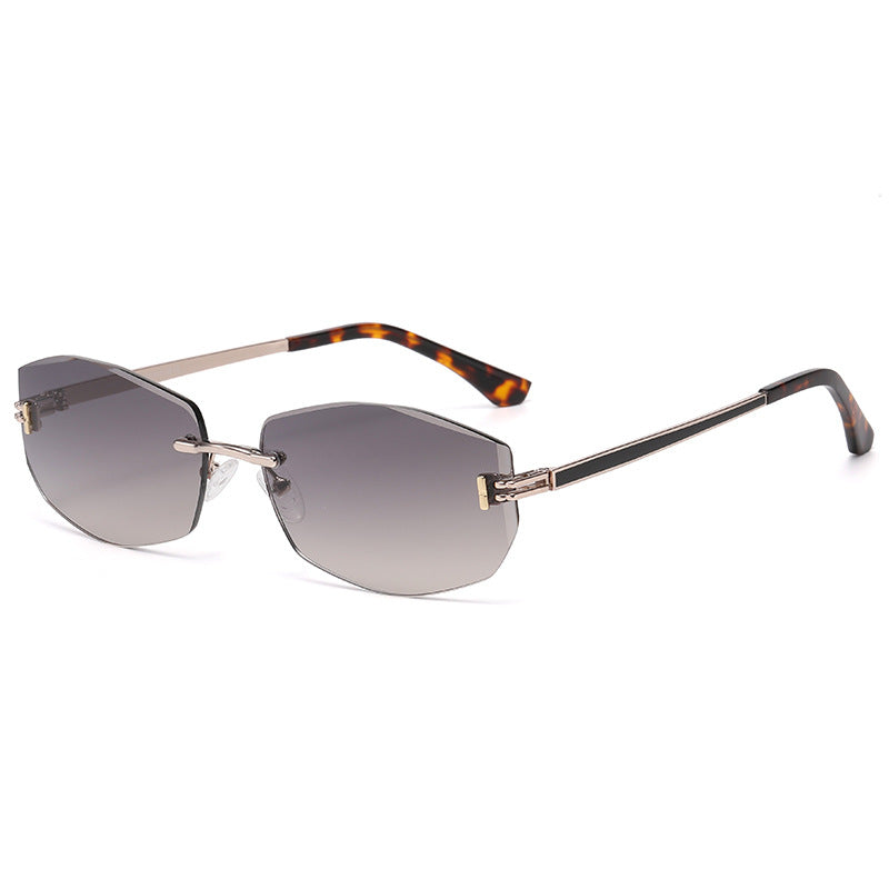 Randlose Sonnenbrille mit Metall-Details