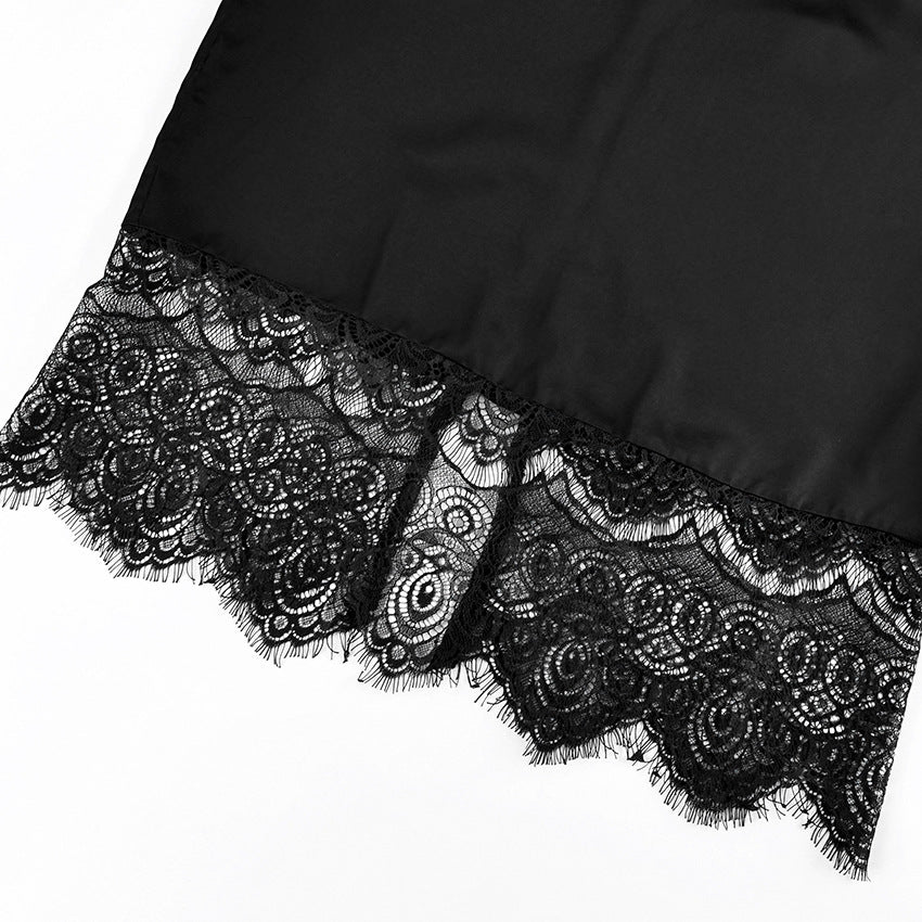 Elegantes Spitzenkleid mit eckigem Ausschnitt