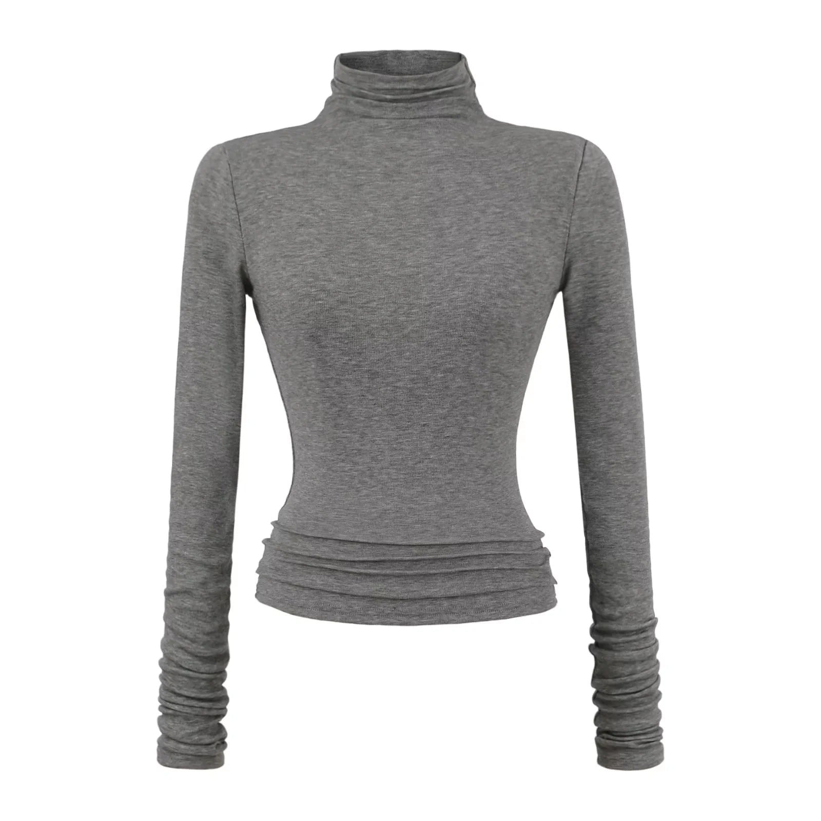Stretch-Rollkragen-Shirt für Damen