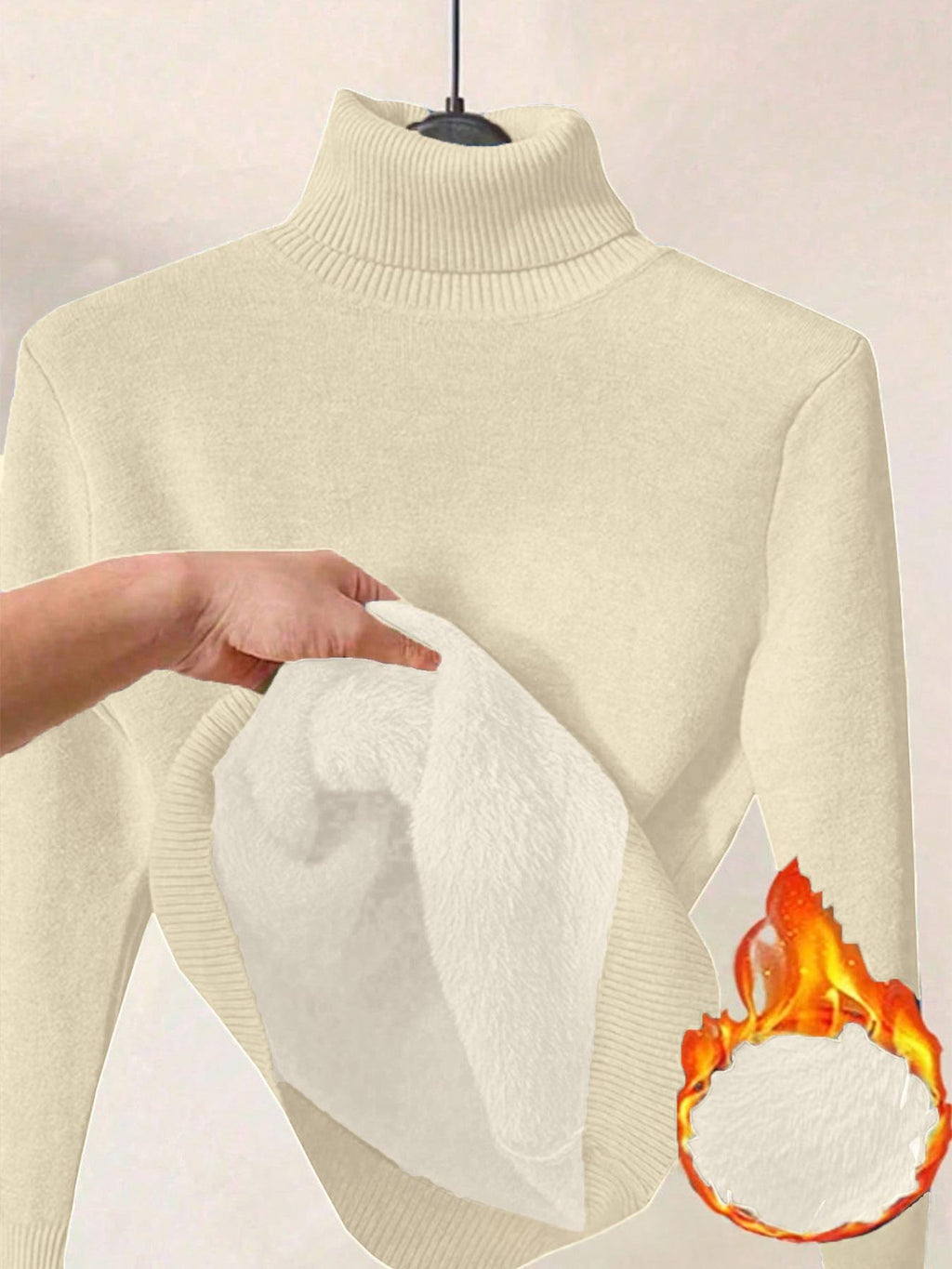 Damen Fleece Rollkragenpullover
