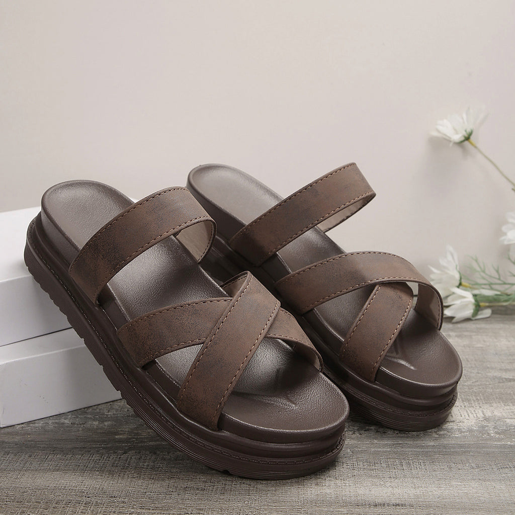 Damen-Plateau-Sandalen mit Kreuzriemen – Bild 8 | LuxeStyle