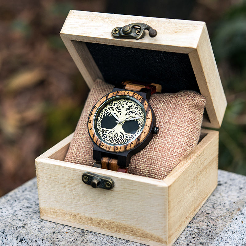 Kreative Holz-Quarzuhr für Herren – Bild 2 | LuxeStyle