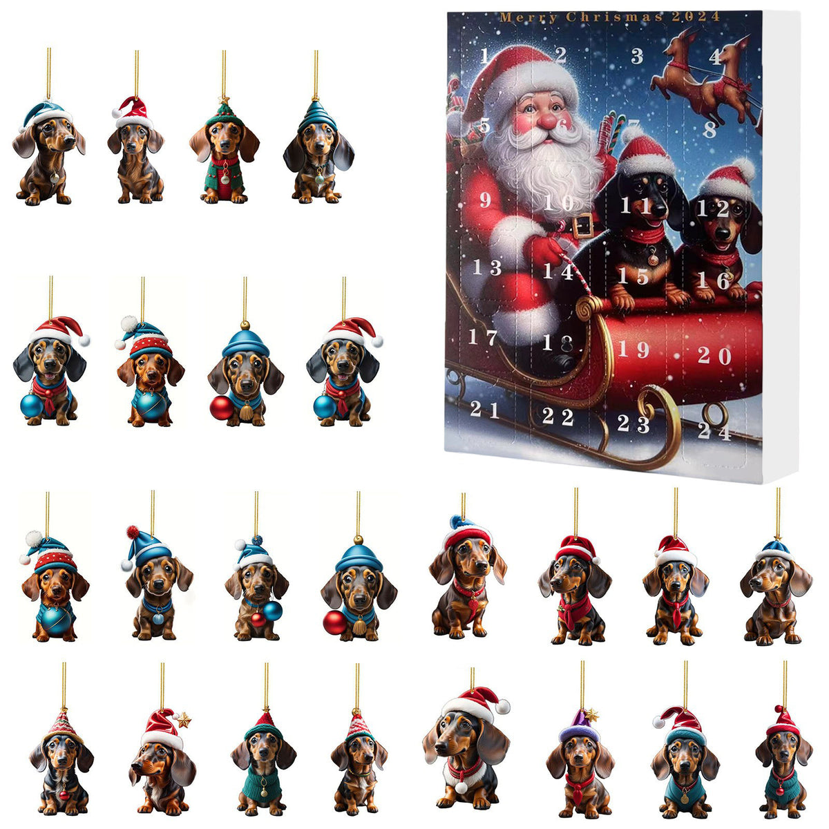 Weihnachts Countdown Tieranhänger Dekoration – Bild 16 | LuxeStyle