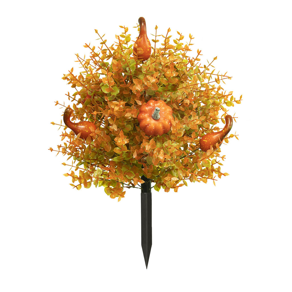 Halloween Gartenstecker mit Kunstblumen