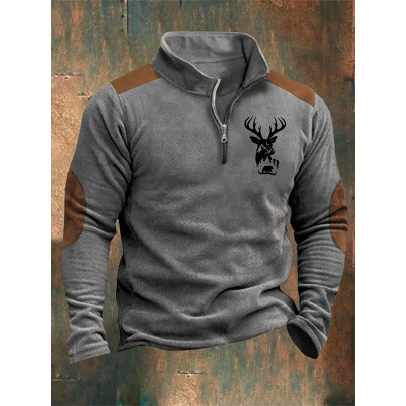 Herren Halb-Zip Pullover mit Stehkragen
