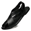 Leder-Sandalen mit Klettverschluss für Herren