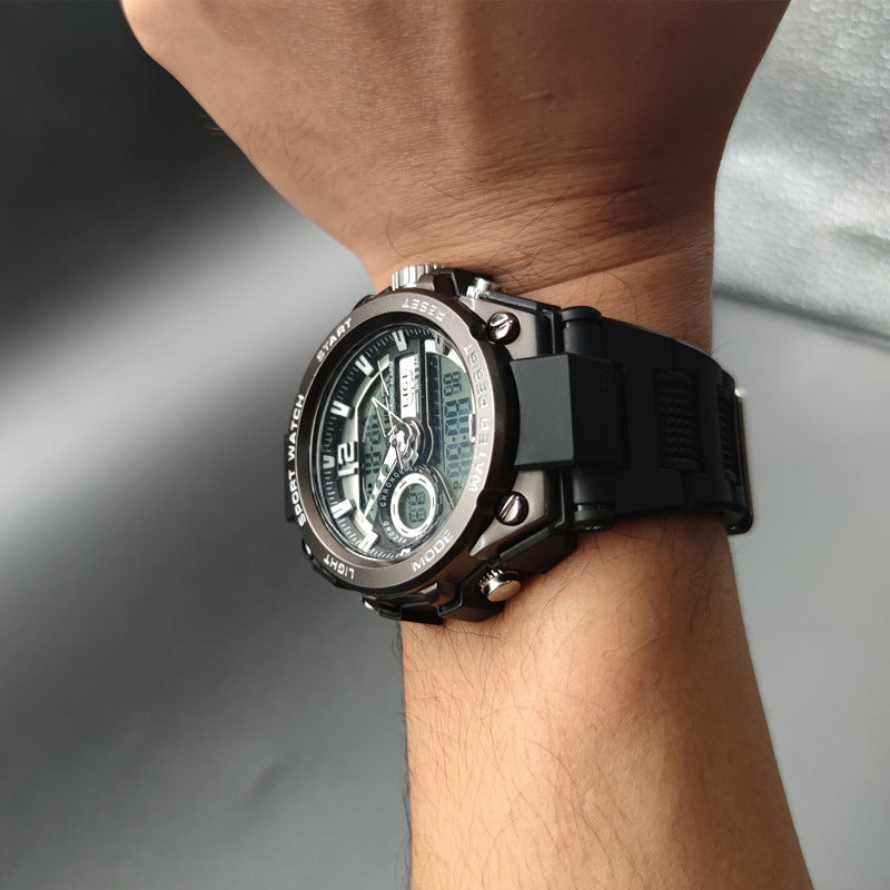 Quarz-Sportuhr mit Dual-Display